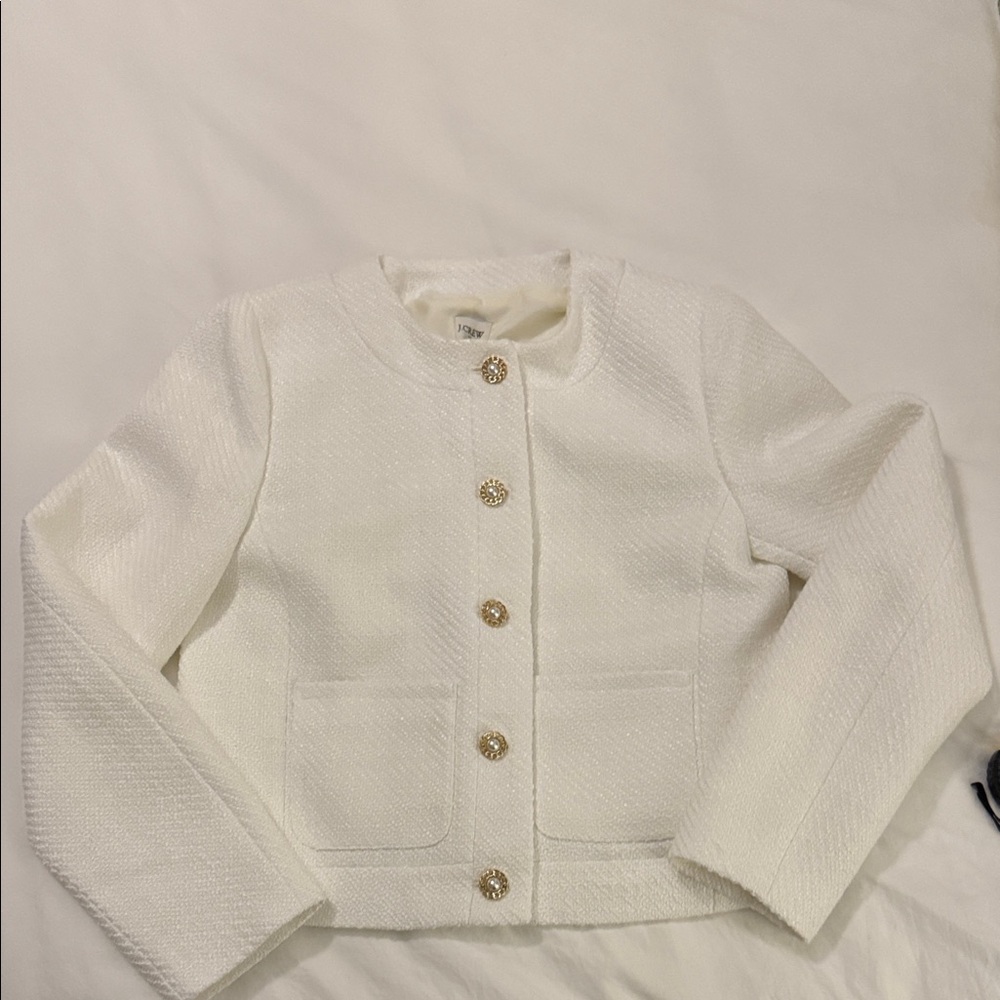 J.Crew Factory Elegant White Lady Jacket